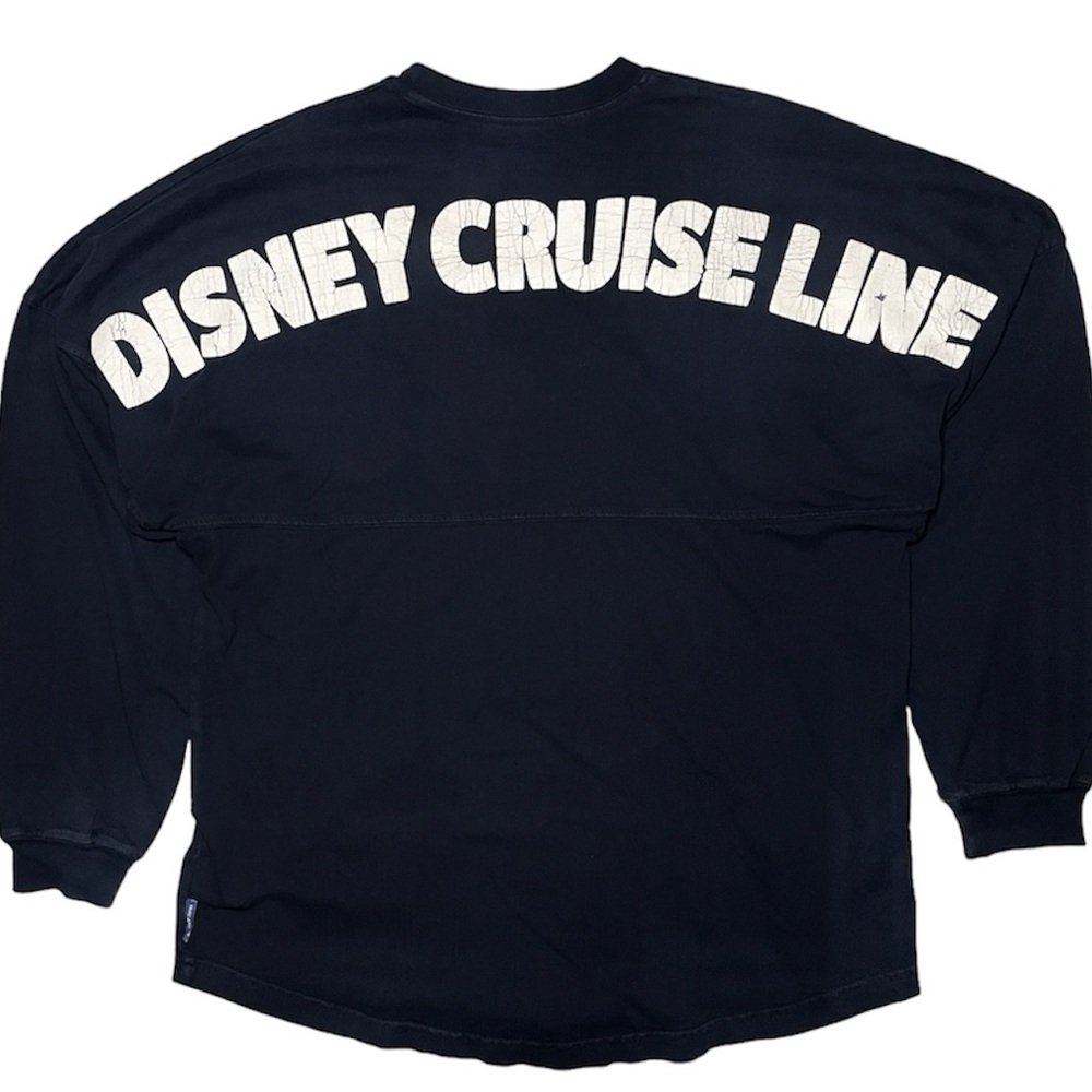 DISNEY CRUISE LINE Spirit Jersey Size Small Mens Womens Unisex Black Long Sleeve